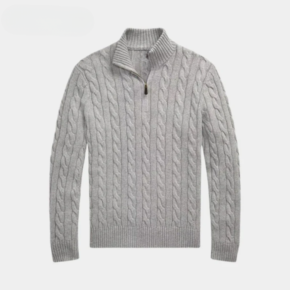 Chunky Timeless Knit-Zip Sweater