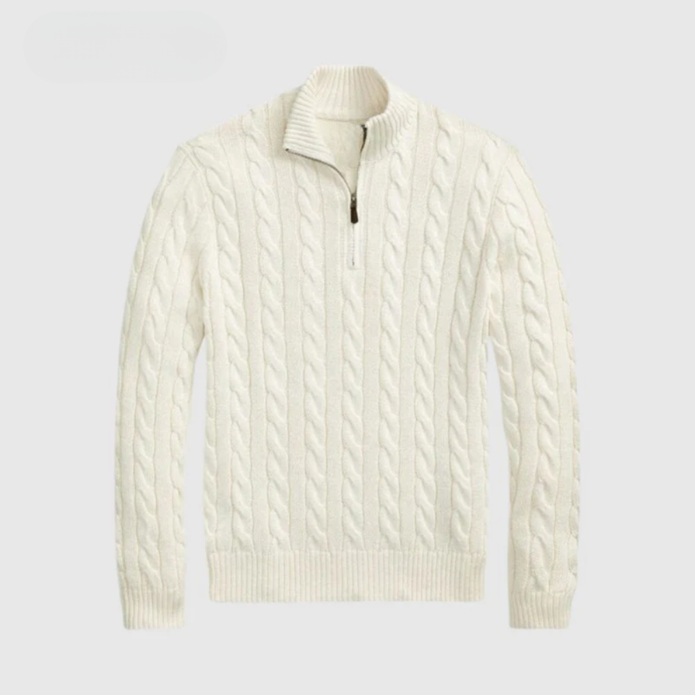 Chunky Timeless Knit-Zip Sweater